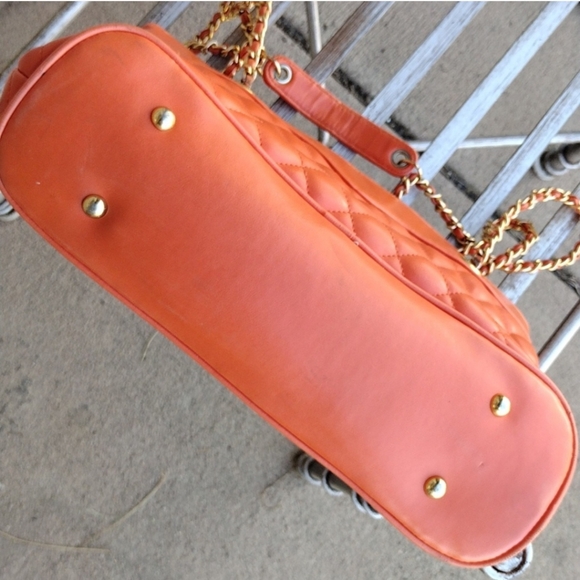 Tangerine Dream Bag Tote Satchel Purse Chanel style - Picture 2 of 13